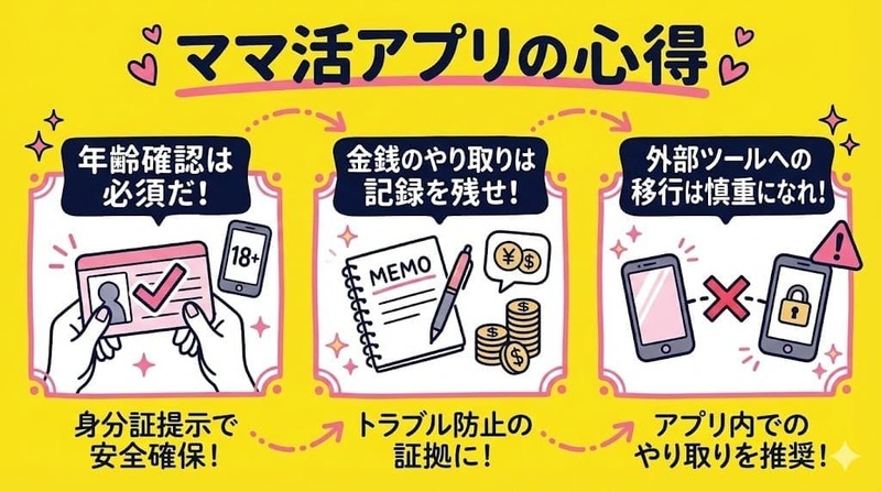 ママ活アプリで安全に活動するための心得